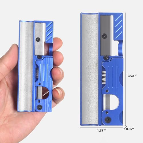 Vefungyan Pool Cue Tips Replacement Kit: 11 in1 Billiards Pool Cue Tip Repair Shaper Tool with 20pcs cue Tips 5 Chalk for Replacement - color: Matel Blue 2