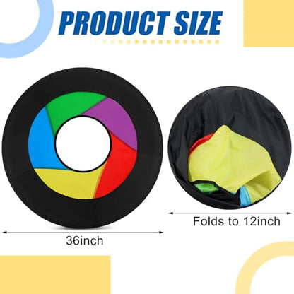 Gemscream Giant Flying Disc Soft Foldable Flying Ring Throwing Safe Lightweight Fabric Disc with Storage Bag for Summer Kids Adults Family Outdoor Fun School Activities - size: 36 Inch
