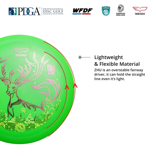 yikundiscs PDGA Approved Floating Distance Driver Golf Disc,150-160g Water-Float Distance Driver, Stable Flight Performance for Disc Golf Water Courses & Outdoor Competition | Floats in Water,Lightweight Buoyant Plastic - color: green