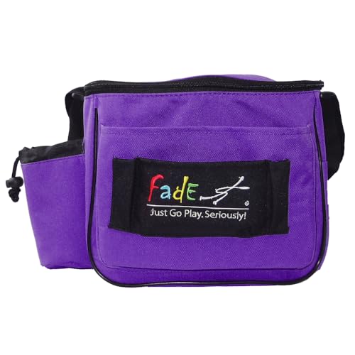 Fade Lite Disc Golf Bag – Compact, Lightweight, and Reliable Storage for New and Casual Players - Shoulder Strap Bag - Night Golf Bag - color: Psychedelic Purple