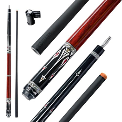 KONLLEN 58 Inch 19oz Carbon Fiber Pool Cue Stick | low deflection,10.5/11.5/12.5mm tips,weight-adjustable design,3/8x8 joint,handcrafted inlay,premium handle - color: AS-1F-11.5mm