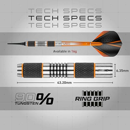 RED Dragon Amberjack Series Softip Professional Darts 18 g Darts Set with Flights and Shafts