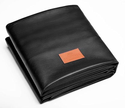 Heavy Duty Leatherette Billiard Pool Table Cover, Waterproof & Tearproof Cover for Pool Table 7/8/9FT (Black/Faux Lambskin, 8FT-(100"LX 56"WX 8“H)) - color: Black/Faux Lambskin, size: 8FT-(100"LX 56"WX 8“H)