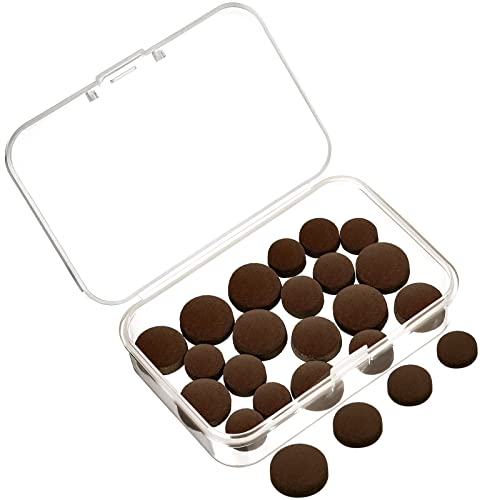 Gejoy 20 Pcs Billiard Pool Cue Tips Replacement Kit Pool Stick Tips with Storage Box for Snooker - color: Dark Brown, size: 9/10/12/13 mm