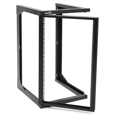 NavePoint 18U Server Rack with Swing Gate - Wall Mount Rack for 19 Inch IT & AV Equipment - 24' Deep, Black - size: 18U - 24in Deep
