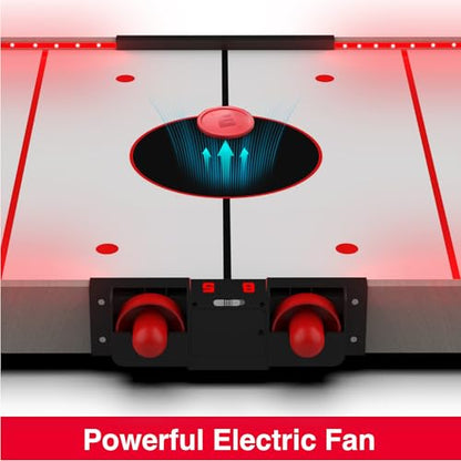 ESPN 50 Inch Jumbo Air Hockey Table with LED Scoring Includes Pucks Paddles