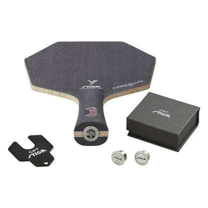 STIGA Cybershape Carbon CWT Table Tennis Blade with Custom Weight Technology I Superior Control, Enhanced Grip for Offensive Play - style: Cybershape Carbon CWT - Pen