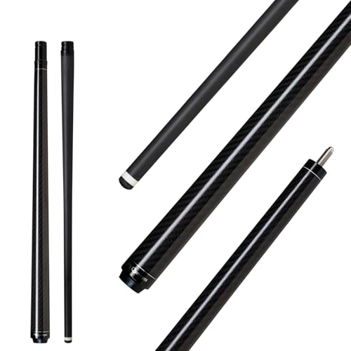 Carbon Fiber Short Pool Cue,32"/36"/42"/48" Low Deflection Kids Pool Cue,Professional Carbon Fiber Billiard Cue Shaft 5/16×18 - color: 36",12.5mm Tip