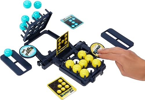 Mattel Games Bounce-Off Duel 2-Player Game for Kids, Teens, Families & Adults, Slam the Paddles & Balls Pop Out with Challenge Cards