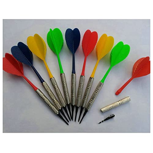 Soft Tip Darts Set Great for Beginners Enjoy Game Portable for Game Room Bar Home, Iron Plastic Shown 12 Darts 100 Replacement Tips
