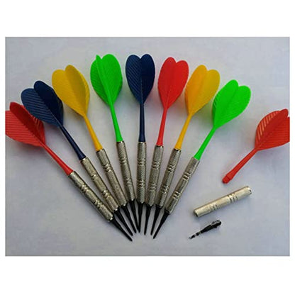 Soft Tip Darts Set Great for Beginners Enjoy Game Portable for Game Room Bar Home, Iron Plastic Shown 12 Darts 100 Replacement Tips