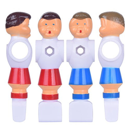 4Pcs Rod Foosball Soccer Table Football Men Player Replacement Parts(Red+Blue)