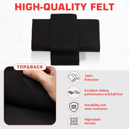 Pool Table Felt and Bumper Kit Felt for Billiard Cloth with Pool Table Bumpers and Cushions Facing, 6 Pcs Cloth Strips and Staple Remover - color: Black, size: 8.5FT Over Size + 48'' Bumpers