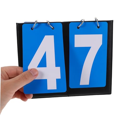 Happyyami 2pcs Portable Dual-Sided Flip Scoreboard for Basketball Games with Quick Flip Mechanism Lightweight Tabletop Score Keeper for Sports Matches Use Design Enhances Visibility and