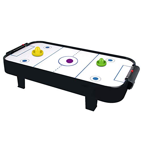 ONE250 Air Hockey Pushers and Red Air Hockey Pucks, Goal Handles Paddles Replacement Accessories for Game Tables (4 Striker, 4 Puck Pack) - color: Yellow & Green
