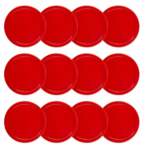 12 Pack 2.5 Inch Air Hockey Pucks for Small Size Table - color: Red