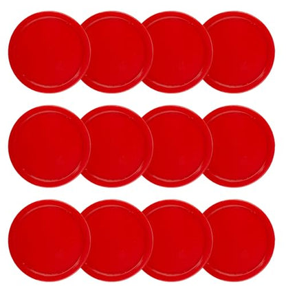 12 Pack 2.5 Inch Air Hockey Pucks for Small Size Table - color: Red