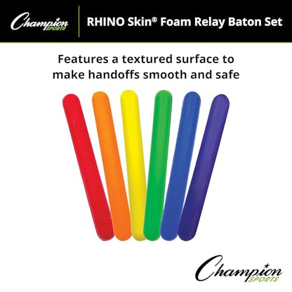 Champion Sports Foam Relay Baton Set
