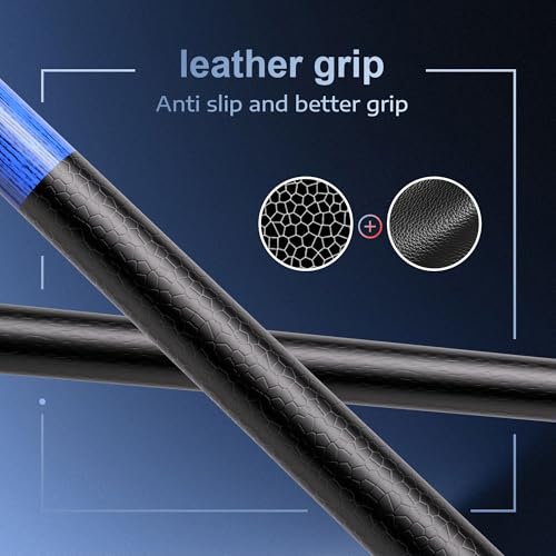 Carbon Fiber Pool Cue 58" 2-Piece Cue Stick Professional Cue Carbon Technology Low Deflection Billiard Cues（Weight can be Adjusted） - color: Vortex Elite, size: 10.5mm