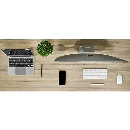 Kaboon Universal Tabletop 55"x20", Solid One-Piece Melamine Table Top, Double Desk L-Desk DIY, Home and Office, Oak/Grey Tone - color: Oak, size: 55x20