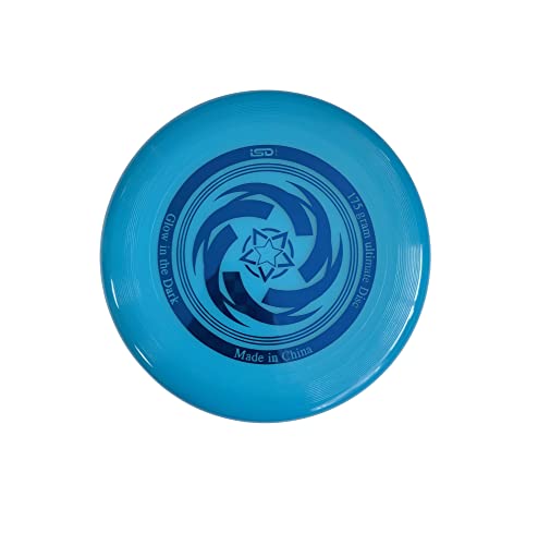 Glow in the Dark Ultimate with Soft Grip Frisbee Disc 175 Grams,10.5 inches Sport Disc, Great for Backyard, Park, Beach, Camping, pet and More - color: Blue
