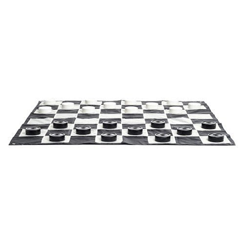 Mega Checker Plastic Set 10" Diameter with Quick Fold Nylon Chess Board