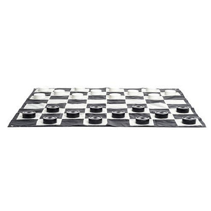 Mega Checker Plastic Set 10" Diameter with Quick Fold Nylon Chess Board