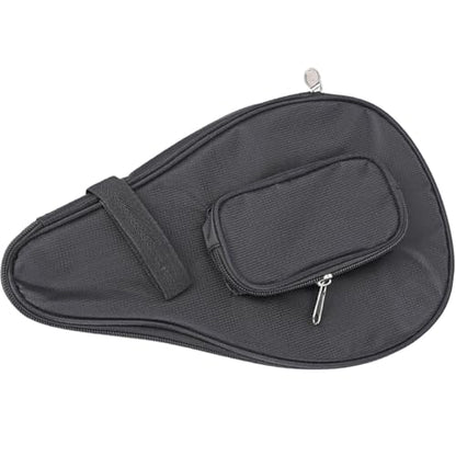 minkissy Table Tennis Racket Bag with Paddle Case and Ball Storage, Black Sturdy Sports Organizer and Adults, Compact Protective Ping Pong Paddle Cover for Indoor and Outdoor Use