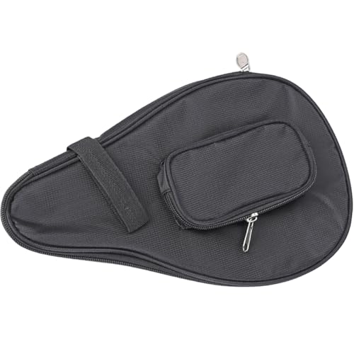 minkissy Table Tennis Racket Bag with Paddle Case and Ball Storage, Black Sturdy Sports Organizer and Adults, Compact Protective Ping Pong Paddle Cover for Indoor and Outdoor Use