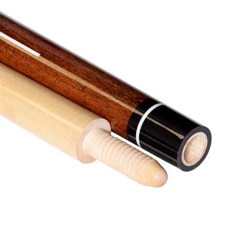 Billiard City Laperti Lavis Carom 3-Cushion Cue Stick Set, Brown, w/Canadian Maple Shaft, Wooden Joint, 12 mm Cue Tip, No Wrap, Box Hard Case