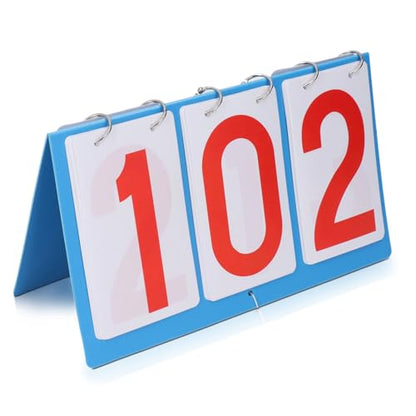 Scoreboard Flipper, Portable 3-Digit Flip Scoreboard Tabletop Score Keeper for Volleyball Basketball Table Tennis