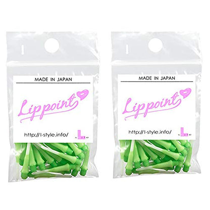 Lstyle Dart Tips: Original Lippoint - Soft Tip Dart Points - 2BA Thread - Regular Length - 2 Tone Green 2 Pack - color: Green 2-Tone