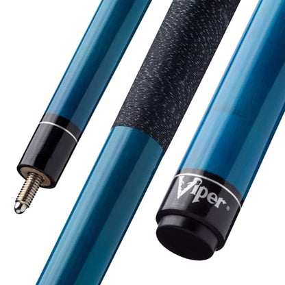 Viper Elite 58" 2-Piece Billiard/Pool Cue - color: Azure Blue, size: 19-Ounce