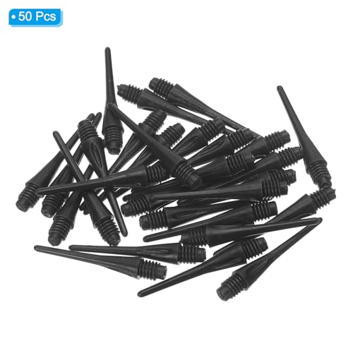 PATIKIL Plastic Dart Tips Thread, Pack Soft Tip Dart Points Replacement Dart Accessories - color: Black