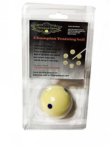 Champion 2-1/4" Billiard Practice Training Pool Cue Ball - color: 6 Black Dot