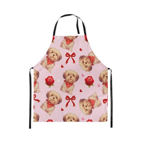 Castle Fairy Cute Rabbit Deer Kitchen Apron - color: Rose Bow Pink