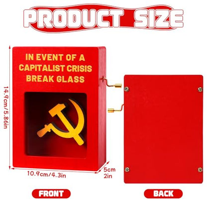 Funny Office Decor for Your Desk, In Case Of Emergency Break Glass and Turn Crank, A Unique Music Box for Gag Gift & Prank for Your Coworker funny - style: Funny Emergency Box