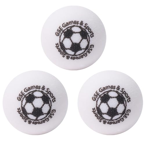 GSE Games & Sports Expert Regulation Size 35mm(1.38") Table Replacement Foosball Balls, Official Tournament Table Soccer Balls, Foosball Table Accessories - color: White, style: 3 Pack