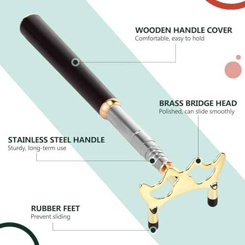 Skylety Pool Cue Snooker Stick Pool Table Accessories Retractable Billiards Cue Rest with Removable Brass Bridge Head - style: Low Bridge Head