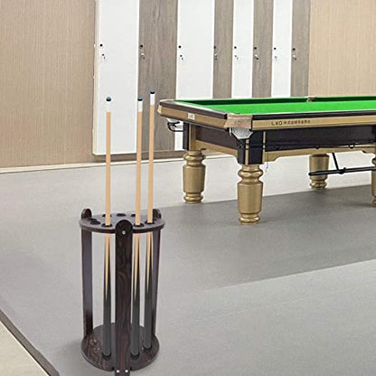 Pool Stick Holder Rack, Round Pool Cue Holders Pool Table Accessories Hold 9 Cues, Freestanding Billiard Cue Rack For Storing Billiard Cues, Golf Clubs and Fishing Rods