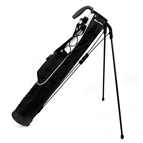 Orlimar Pitch ’n Putt Lightweight Sunday Golf Bag with Stand, Ultra-Light Carry Design, Two-Way Divider Top, Shoulder Strap, Compact Carry Golf Bag for Men & Women - color: Black