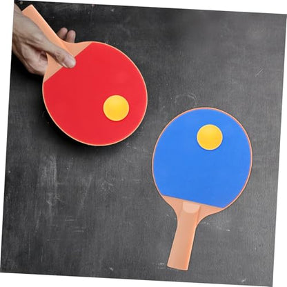 Outdoor Table Tennis Bat Kit with Ergonomic Long Handles and Elastic Pong Balls Paddle Rackets for Recreational and Competitive Outdoor Play