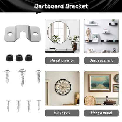 CyeeLife Dartboard Mounting Bracket,Dartboard Hanging Bracket for Steel Dart Games,Dart Accessories Kits (1 Set) - color: 1 Set