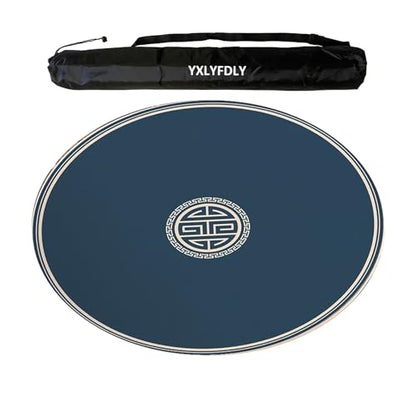 Round Mahjong Mat Thickened and Non-Slip Mahjong Table Cover with Rubber Backing Home Play Mat for Mahjong, Poker, Card, Board, Tile Games(140cm/55.11in) - size: 140cm/55.11in