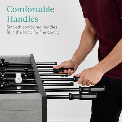 Best Choice Products Full Size 54 Inch Regulation Foosball Table for Home, Game Room - Includes 2 Balls, 2 Cup Holders - color: Gray
