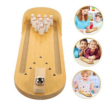 1Set Mini Bowling Game Interactive Desktop Game for Seniors Fun Indoor Activity to Prevent and Enhance Learning for Adults