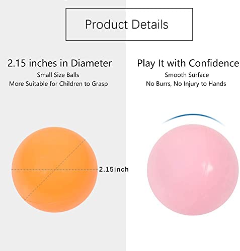MoonxHome Ball Pit Balls for Toddlers, BPA Free Crush Proof Plastic Toy Balls for Ball Pit, Children's Pool Water Toys, Macaron Ocean Balls for Play Tent 2.15 Inch Pack of 100 200 500 800 1000 - color: M-pink&green