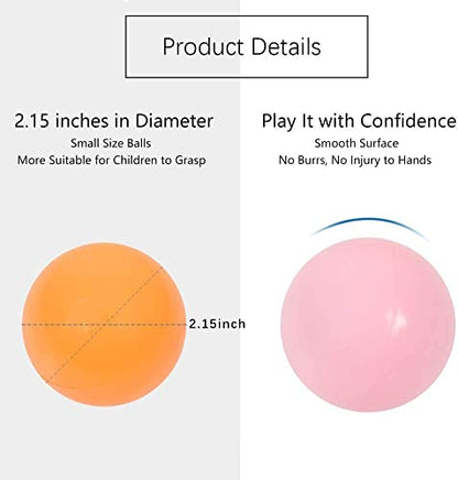 MoonxHome Ball Pit Balls for Toddlers, BPA Free Crush Proof Plastic Toy Balls for Ball Pit, Children's Pool Water Toys, Macaron Ocean Balls for Play Tent 2.15 Inch Pack of 100 200 500 800 1000 - color: M-pink&green
