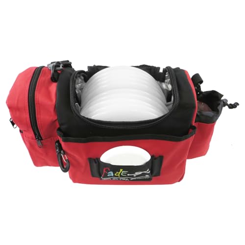Fade Crunch Disc Golf Bag – Compact, Durable, and Lightweight Disc Storage - color: Red
