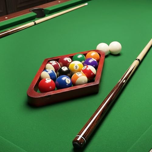 Solid Wood Pool Ball Rack, 2-1/4" Diamond Shaped 9-Ball Rack, Wooden Billiard Pool Table Accessories for Standard Size Balls (Natural Wood)
